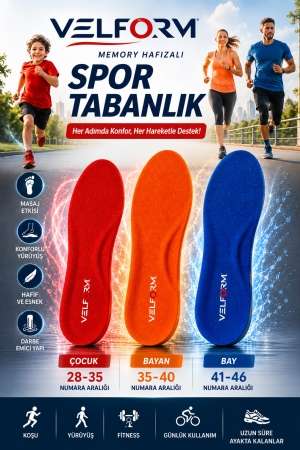 Memory Hafızalı Tabanlık Spor Tabanlık Konfor Yürüyüş Topuk Dikeni